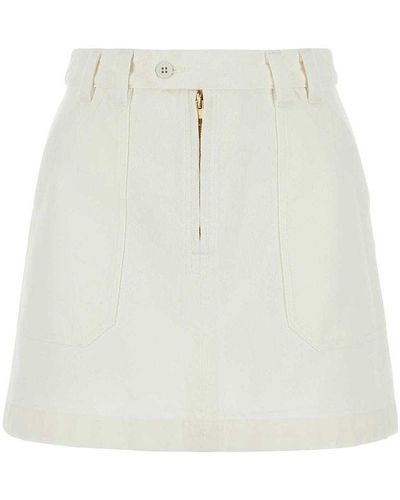 A.P.C. Sarah Denim Mini Skirt - White
