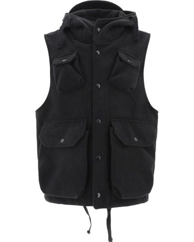 Engineered Garments "field" Fleece Vest - Black