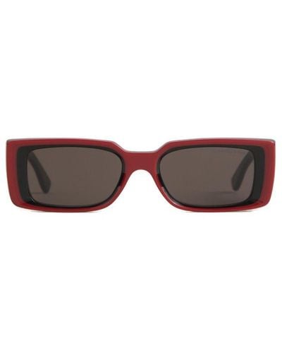 Cutler and Gross Rectangular Frame Sunglasses - Red