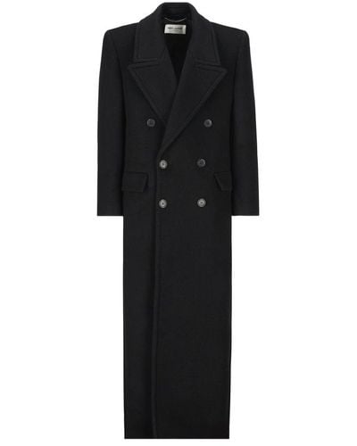 Saint Laurent Oversized Double-breasted Coat - Black