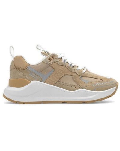 Burberry Leather & Suede Sneaker - Brown