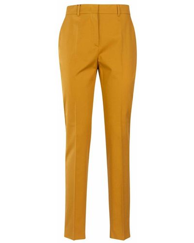 Max Mara Studio Pleated Cropped Trousers - Orange