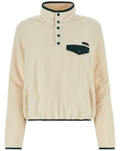 Sporty & Rich Logo-patch Long Sleeved Top - Natural