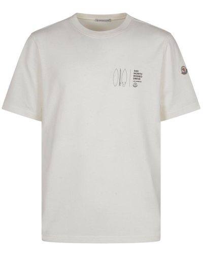 Moncler T-shirt With Logo, - White