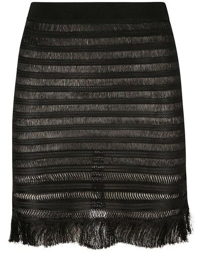 Tom Ford Fringed Edge Pencil Skirt - Black