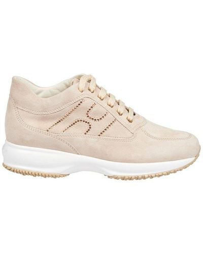 Hogan Embellished Lace-up Sneakers - Pink