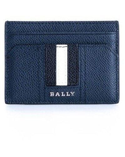 Bally Thar Logo Detailed Card Holder - Blue