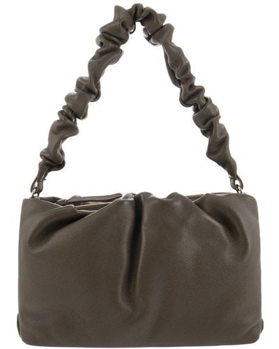 Zanellato Ruched-handle Zipped Shoulder Bag - Green