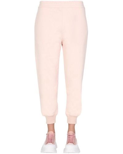 Alexander McQueen Logo Embroidered Jogging Trousers - Pink
