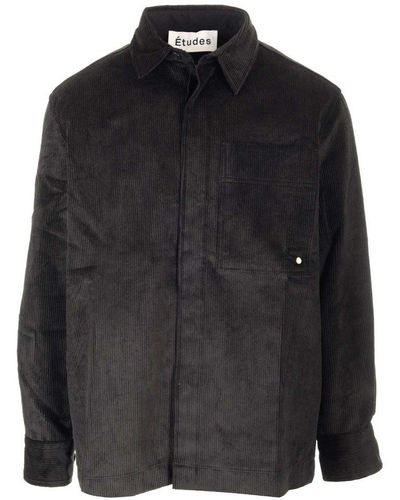 Etudes Studio Long Sleeved Corduroy Shirt Jacket - Black
