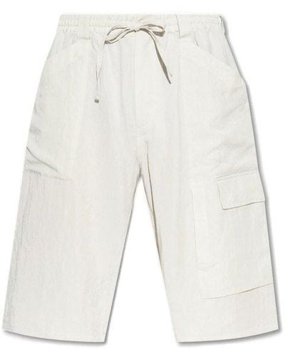 Y-3 X Adidas Drawstring Bermuda Shorts - White