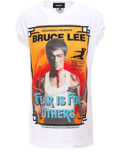 DSquared² Bruce Lee Printed Crewneck T-shirt - White