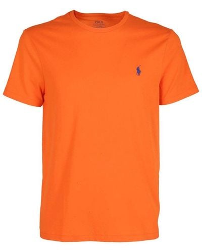 Polo Ralph Lauren Logo Embroidered Crewneck T-shirt - Orange