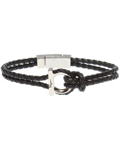 Ferragamo Braided Bracelet, - Black
