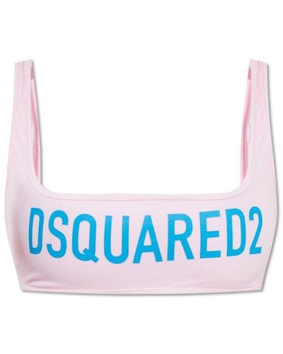 DSquared² Technicolor Bandeau-style Bikini Top - Blue