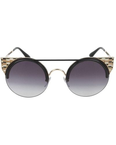 BVLGARI Round Frame Sunglasses - Black