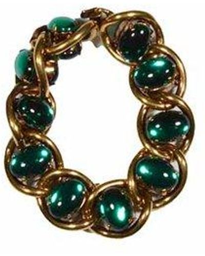 Marni Embellished Cable-link Chain Bracelet - Green