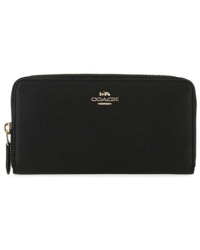 COACH Accordion Zip Wallet - Black