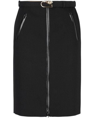 Gucci Detachable Belt Midi Skirt - Black
