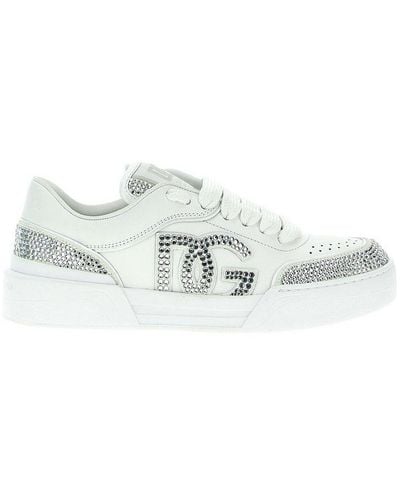 Dolce & Gabbana New Roma Embellished Trainers - White