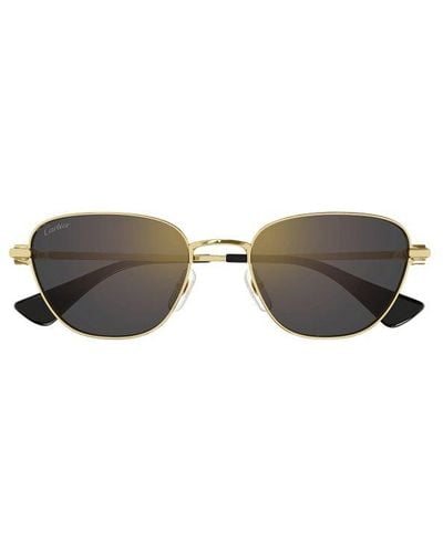 Cartier Cat Eye Frame Sunglasses - Metallic