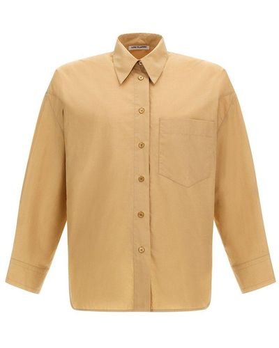 Low Classic Buttoned Long Sleeve Shirt - Natural