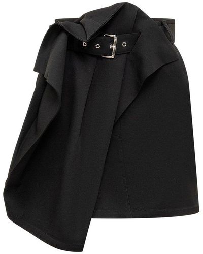 JW Anderson Fold Over Mini Skirt - Black