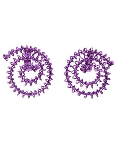 Sunnei Spiral Earrings - Purple