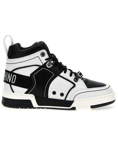 Moschino Logo-print High-top Sneakers - White