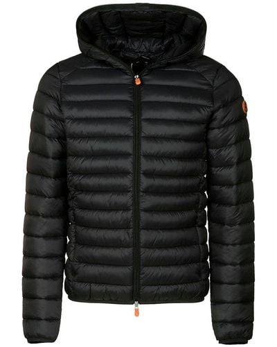 Save The Duck Padded Hooded Jacket - Black