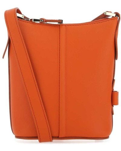 Max Mara Zipped Bucket Bag - Orange