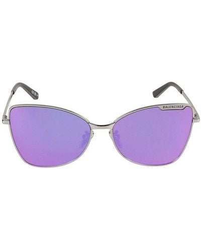 Balenciaga Butterfly Frame Sunglasses - Purple