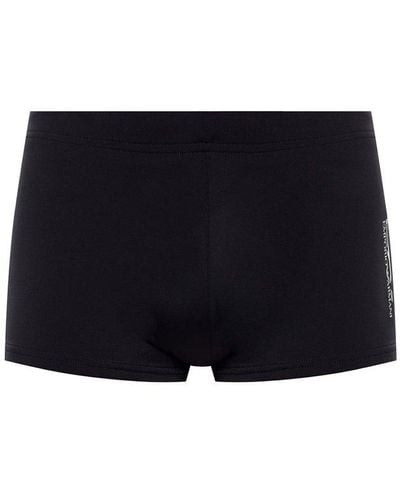 EA7 Swim Shorts With Logo - Black