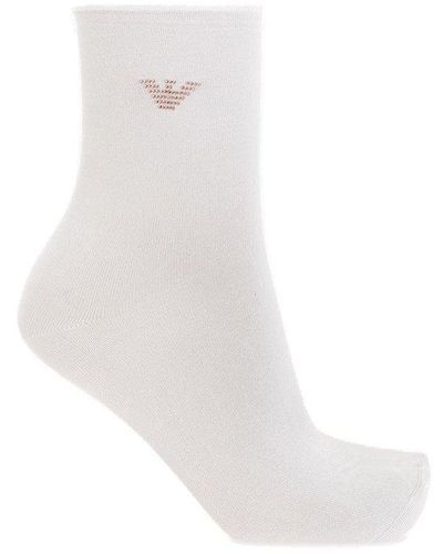 Emporio Armani Socks With Logo - White