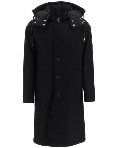 Ami Paris Ami Paris Padded Coat With Removable Hood - Black