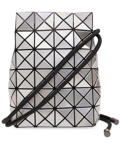 Bao Bao Issey Miyake Geometric-panelled Drawstring Bucket Bag - White