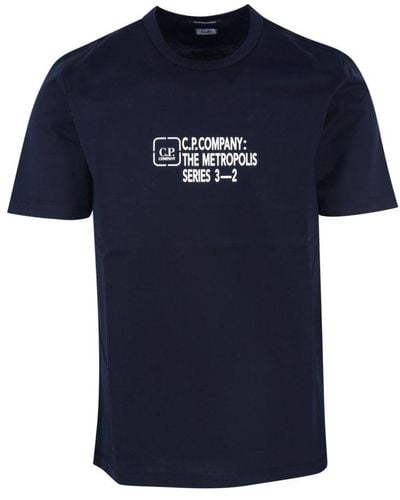 C.P. Company Logo-printed Crewneck T-shirt - Blue