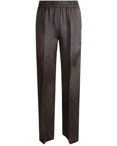 Aspesi Elastic Waist Satin Trousers - Grey