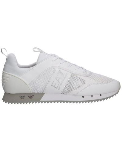EA7 Side Stripe Lace-up Trainers - White