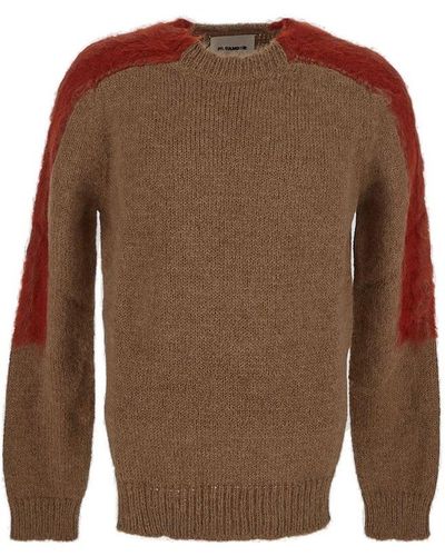 Jil Sander Boucle Wool Knitwear - Brown