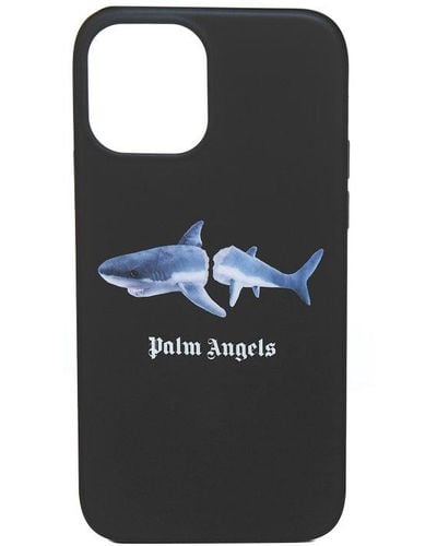 Palm Angels Shark Printed Iphone 12 Pro Case - Black