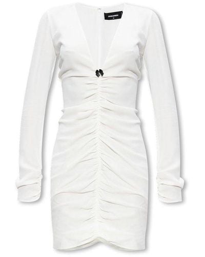 DSquared² Ruched Dress - White