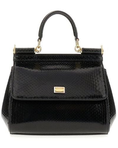 Dolce & Gabbana Medium Sicily Handbag - Black