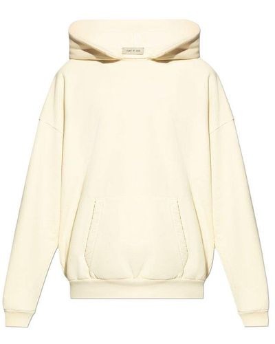 Fear Of God Logo Plaque Hoodie - Natural