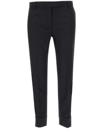 Thom Browne Turn-up Hem Cropped Tailored Trousers - Blue
