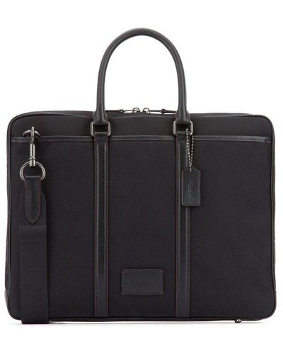 COACH Metropolitan Slim Briefcase - Black