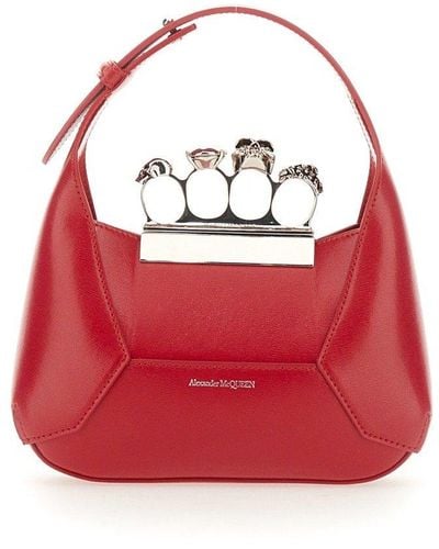Alexander McQueen ‘Jewelled Mini’ Shoulder Bag - Red