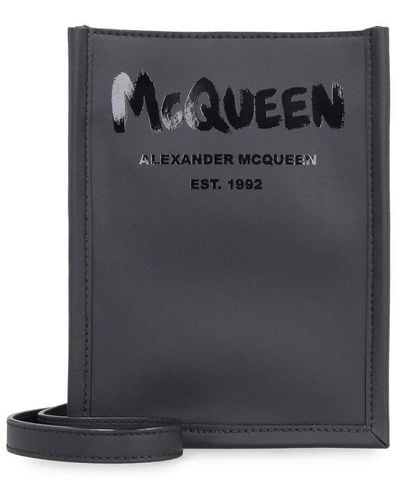 Alexander McQueen Mini Edge Crossbody Bag With Logo - Multicolour