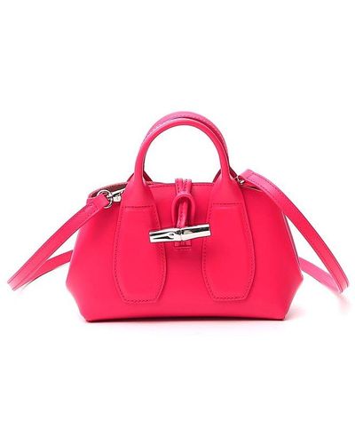 Longchamp Roseau Top Handle Bag - Red