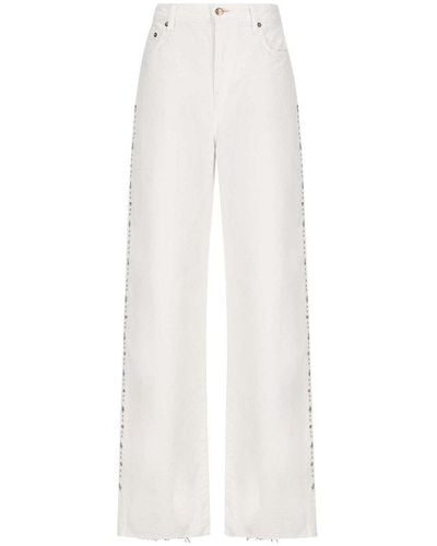 Washington DEE-CEE U.S.A. Star Stud Embellished Jeans - White